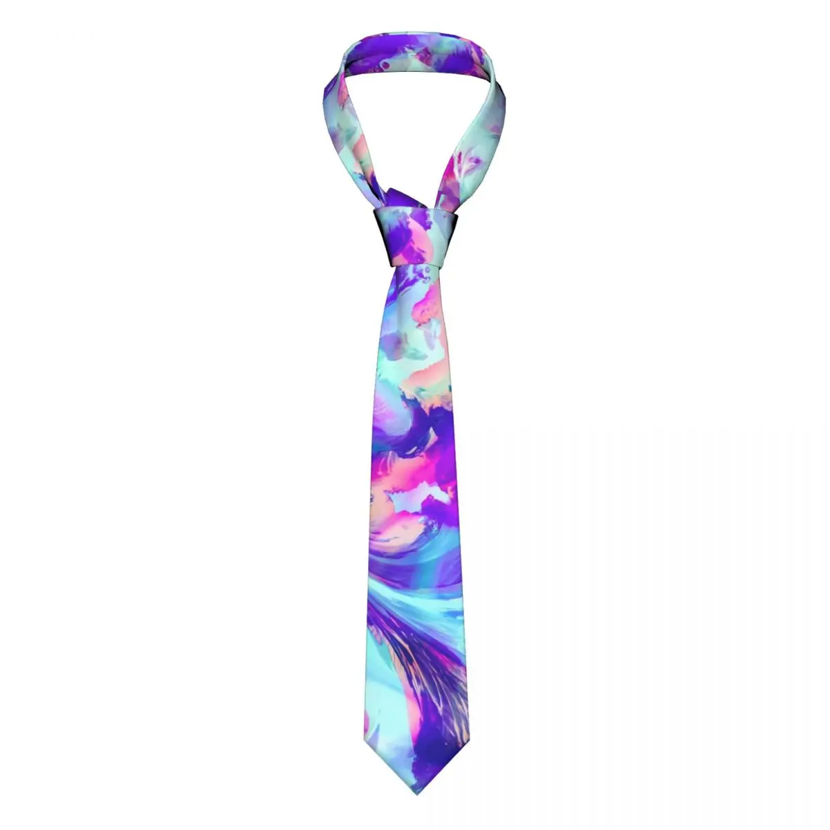 

Neon Paint Tie Colorful Print For Man Fashion Neck Ties Gift Shirt Formal 8CM Cravat