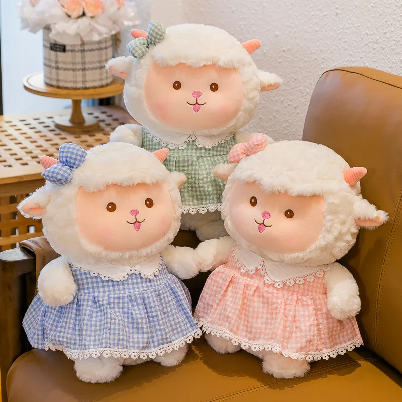 

23/35/45cm Cute Princess Sheep Plush Toy Anime Cartoon Stuffed Animals Sheeps Plushies Doll Kawaii Soft Kids Girls Toys Gifts
