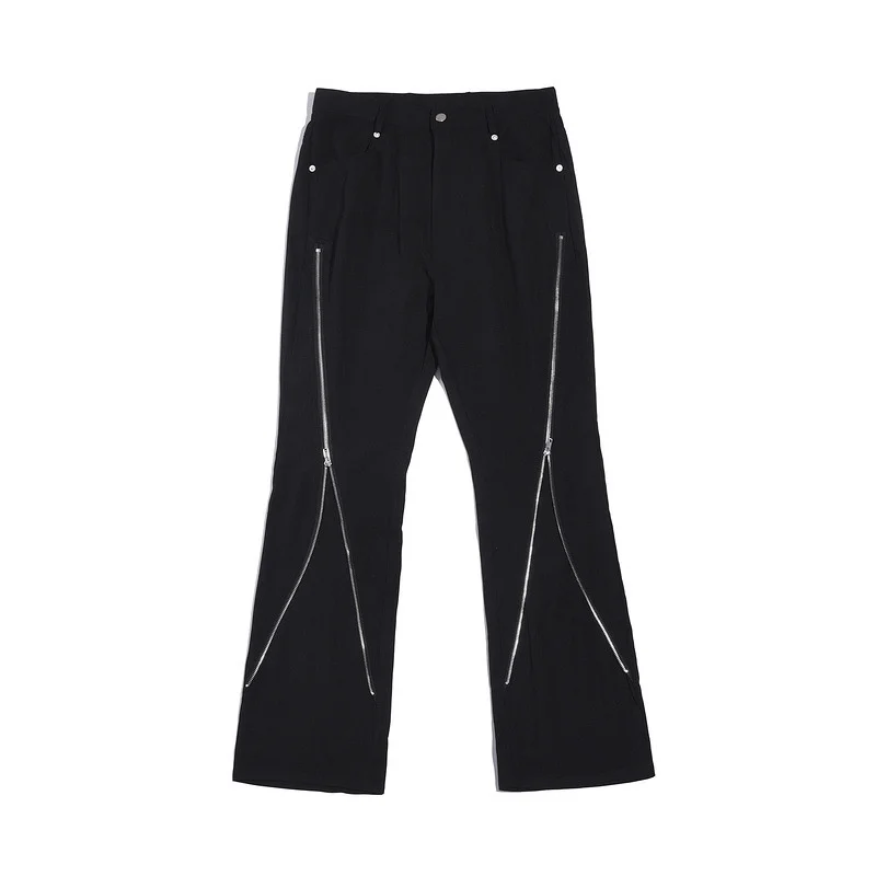 

ZCSMLL Herringbone Can Open The Zipper Personality Design High Street Style Men's Casual Pants New Fashionable Slim Trousers