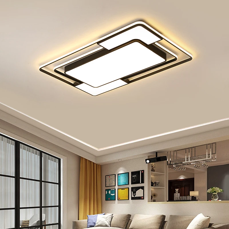 

LED pendant lamp Led Master bedroom ceiling square lamps postmodern minimalist room balcony study creative