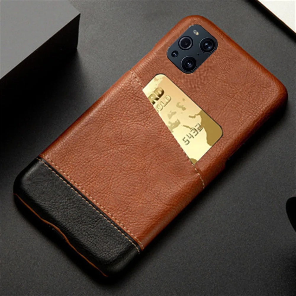 

For Oppo Find X3 Pro Case Find X3 Neo X5 Lite X2 Pro Mixed Splice PU Leather Credit Card Cover For Find X3 Pro Funda Coque Capa