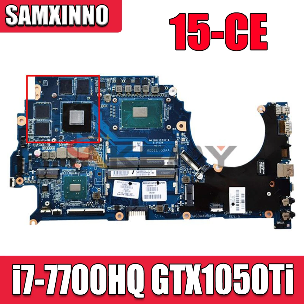 

For HP OMEN 15-CE Laptop Motherboard With i7-7700HQ CPU GTX1050Ti 4GB GPU 929481-601 929481-001 DAG3AAMBAG0 DDR4 100% Tested