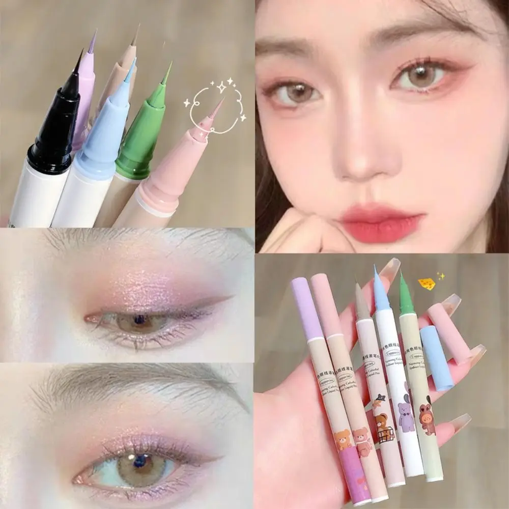 

Smooth Lasting Waterproof Prevent Sweat Eyes Decoration Extra Slender Eyeliner Colorful Eyeliner Without Dyeing