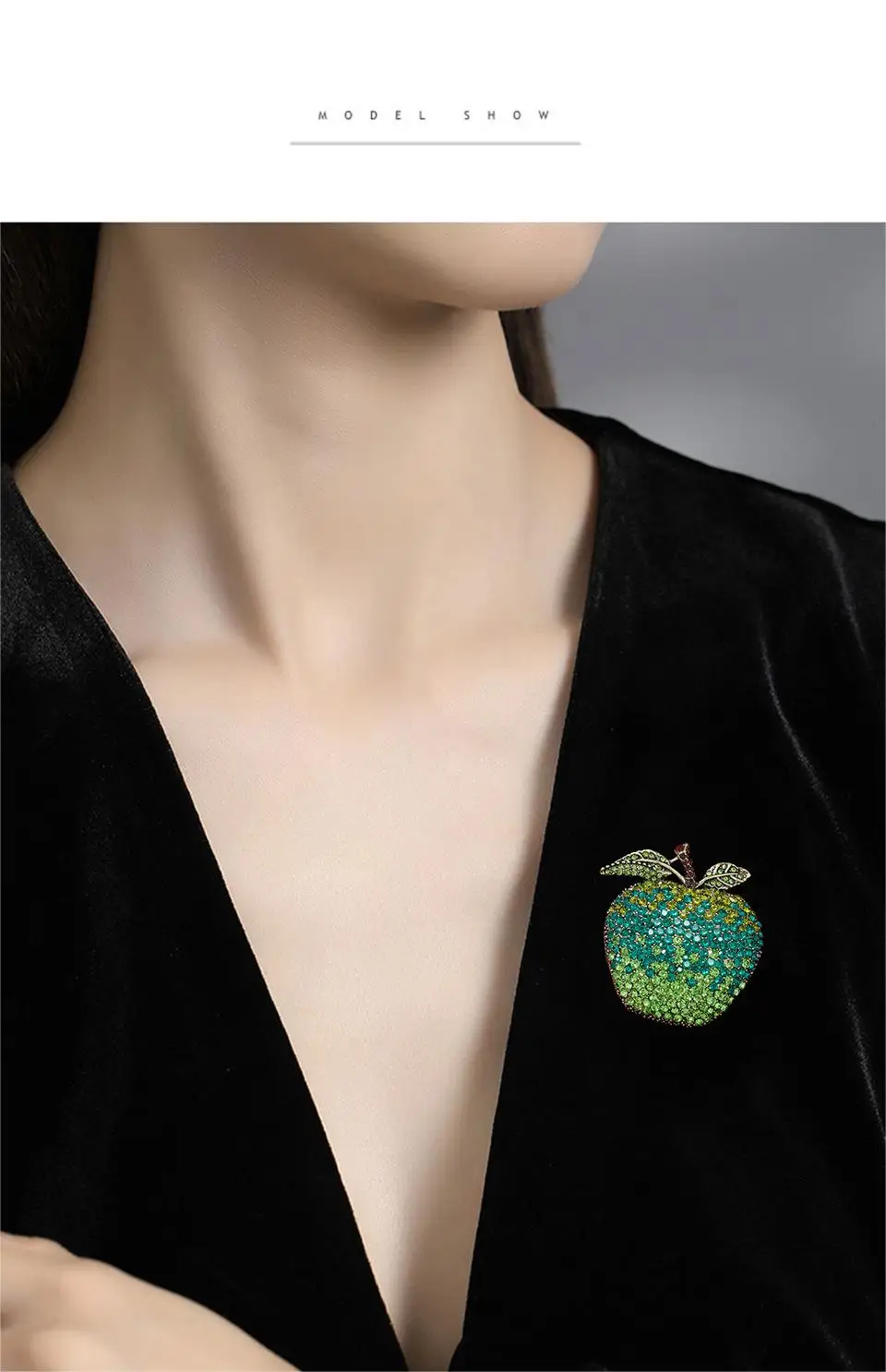 Брошь в виде яблока с градиентом ассортименте
