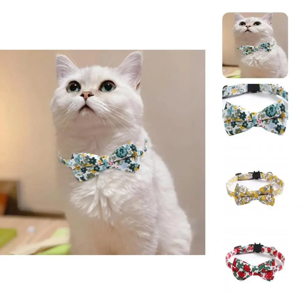 

Многофункциональный красивый маленький цветочный бант ошейник для домашних животных тканевый ошейник для кошек Регулируемый для повседне...
