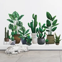 potted plants wall stickers home room decoration poster bedroom adhesive wallpaper wall furniture door house interior decor
