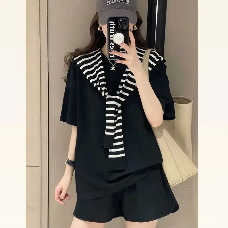 Модная женская футболка в европейском стиле новинка лета 2024 повседневная