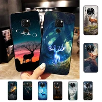 animal deer art phone case for huawei nova 3i 3e mate 20lite 20pro 10lite luxury funda case