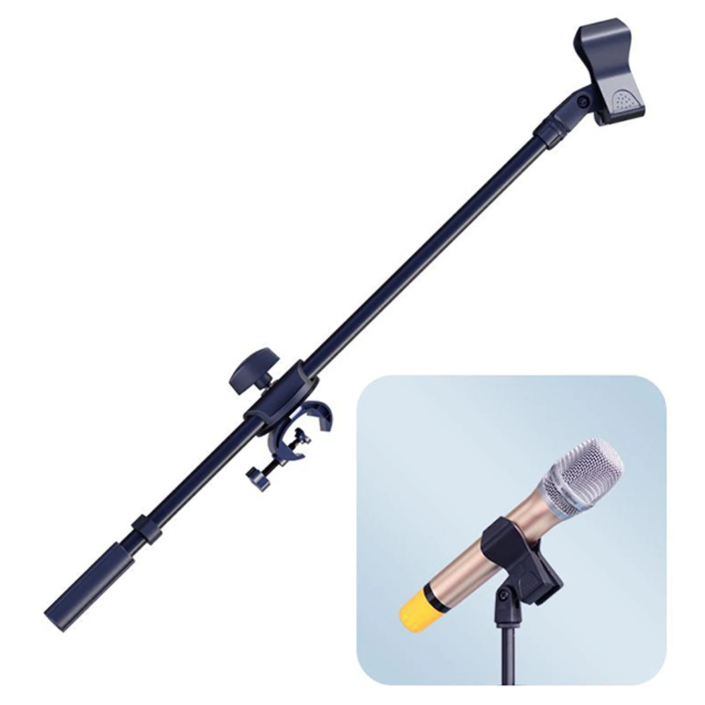 Rotating Microphone Stand Boom Arms Mic Clip Phone Holder Extension Bracket 55CM Adjustable Clamp 360 Degree Rotation Angle enlarge