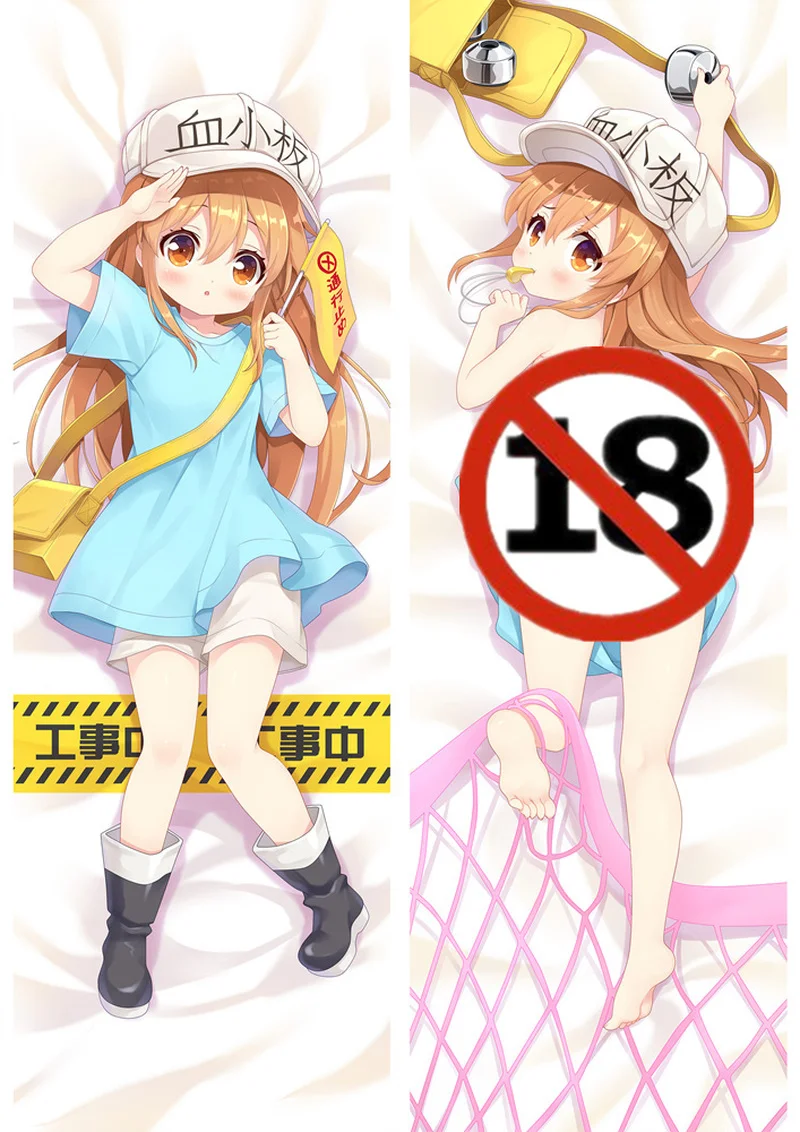 

50x180cm Anime Cells at Work! Pletelet Cosplay Hugging Body Pillow Case Prop