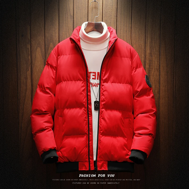 2022 Streetwear Cotton Padded Jacket Slim Fit Coat Men Bomber Jacket Casual Autumn Winter Jacket Thicken Men Fashion Clothing