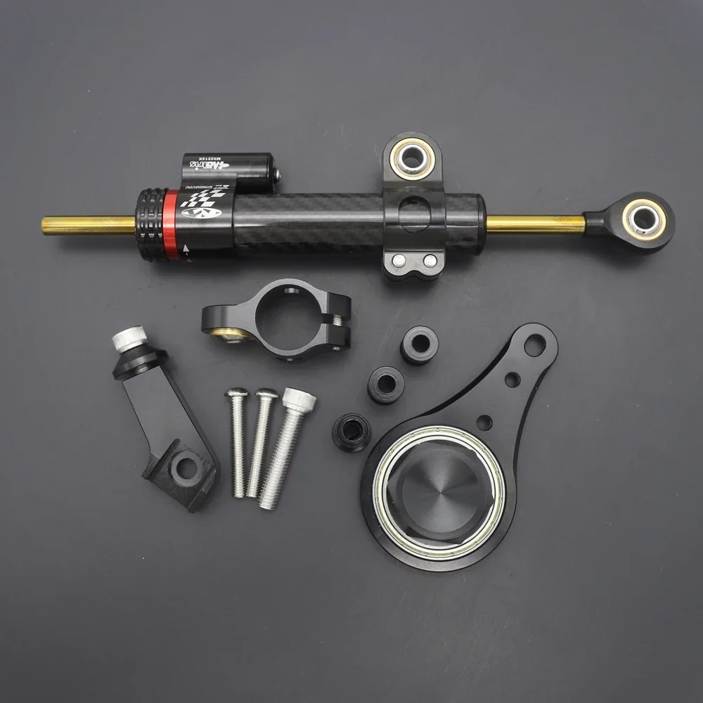 Фото ZX6R демпфер, новые аксессуары для мотоциклов для Kawasaki Ninja ZX6R Ninja ZX-6R 2005-2006, рулевой демпфер с кронштейном №5