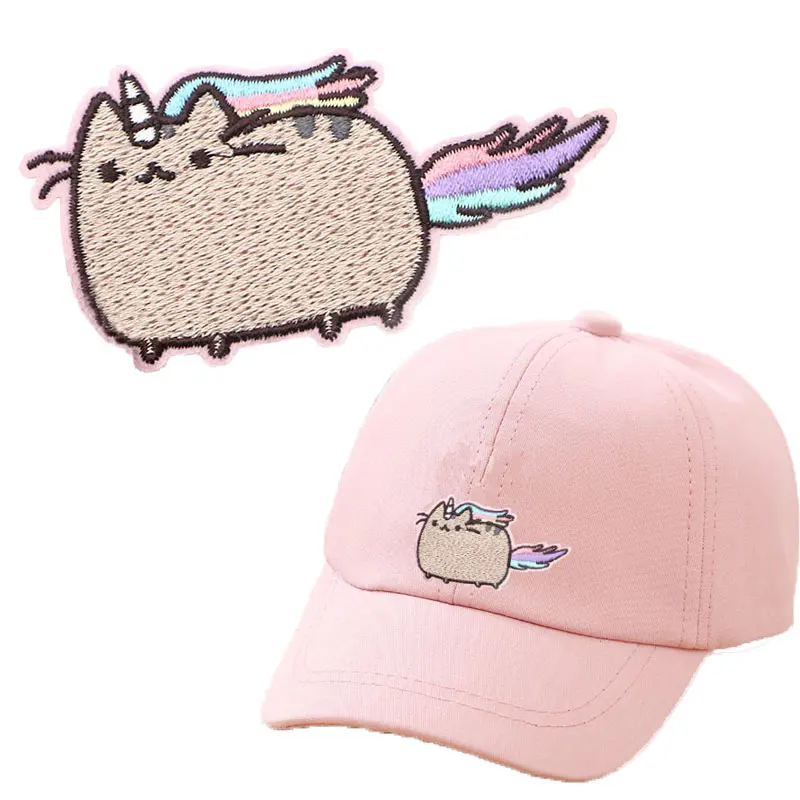 

Cute Kitten Cartoon Patches Embroidery Hot Melt Adhesive Patch Sticker Clothes Luggage Backpack Unicorn Tape Sticker Jewelry