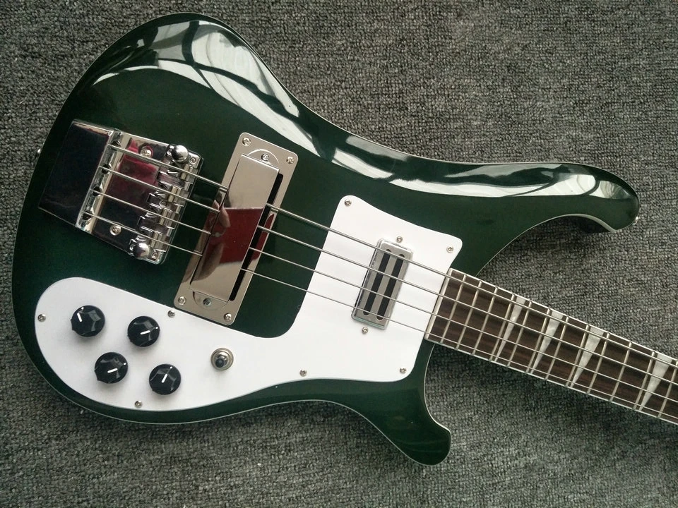 Зеленая бас-гитара Rickenback 4003 Fireglo прозрачная 4-струнная Ricken бесплатная доставка