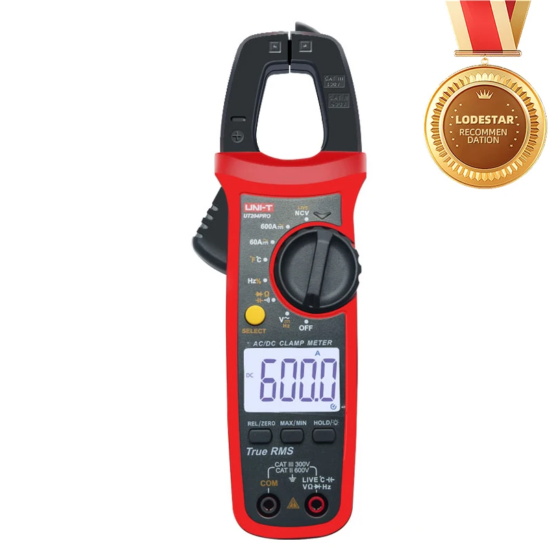 

UNI T UNI-T UT202A+ UT204+ Digital AC DC Voltage Clamp Meter Multimeter True RMS 400-600A Auto Range Voltmeter Resistance Test
