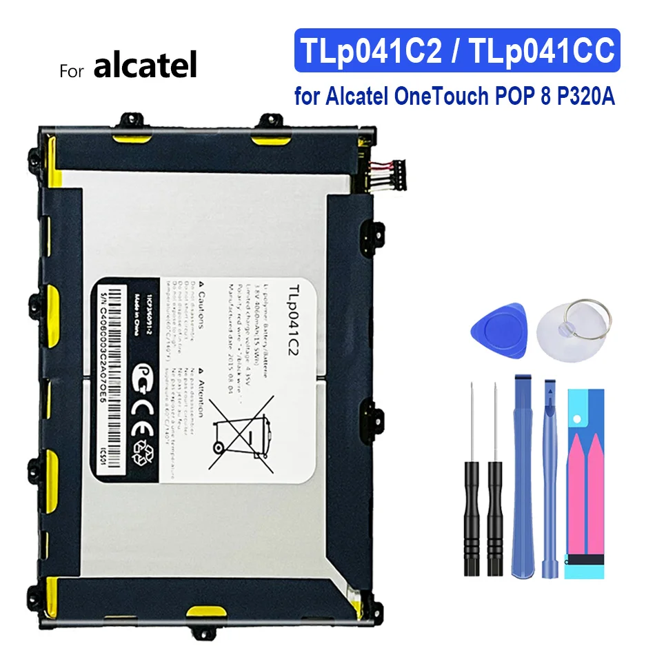 

3.8V 4060mAh TLp041C2 / TLp041CC For Alcatel OneTouch POP 8 P320A Battery