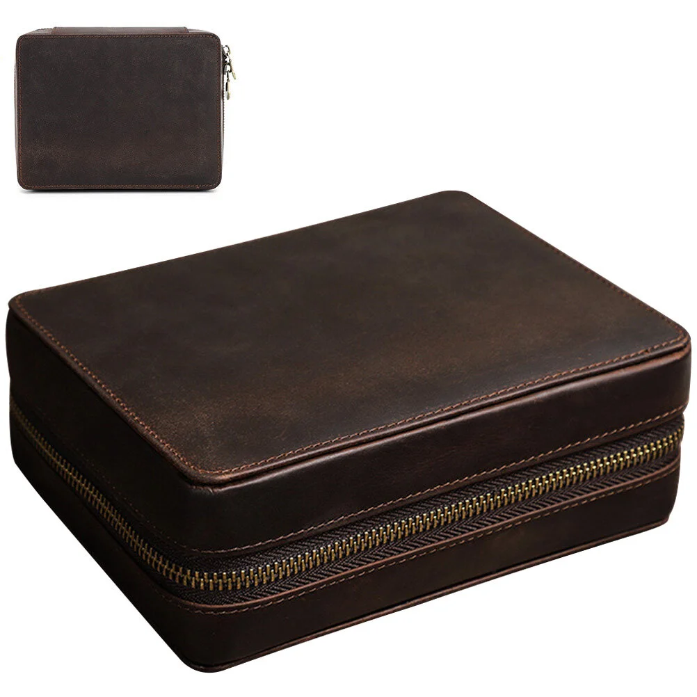 

Vintage 4 Slots Watch Case Men Men Wrist Watches And Storage Box Watch Travel Case