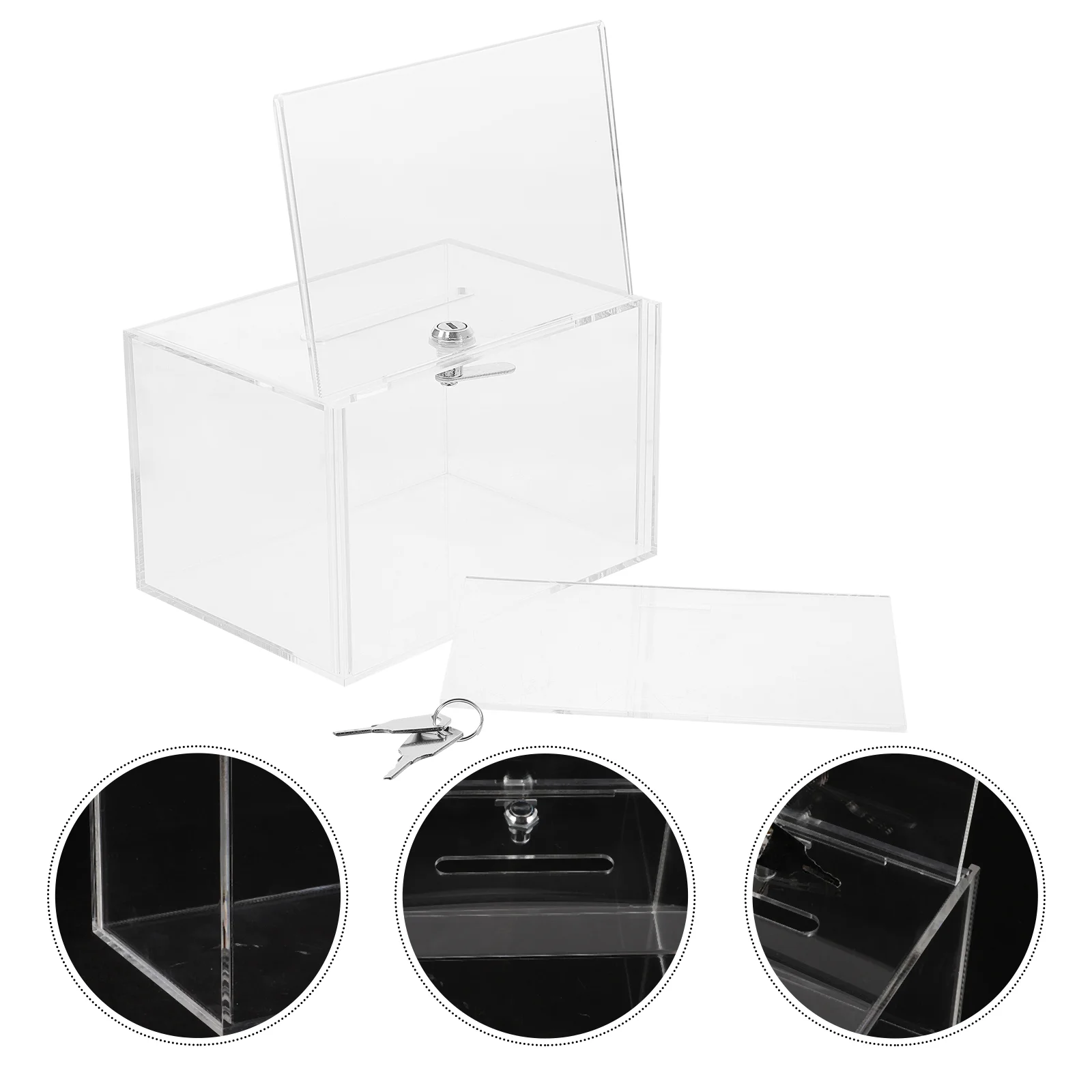 

Simple Design Suggestion Box Ballot Box Donation Box Wear-resistant Acrylic Storage Box With Lock