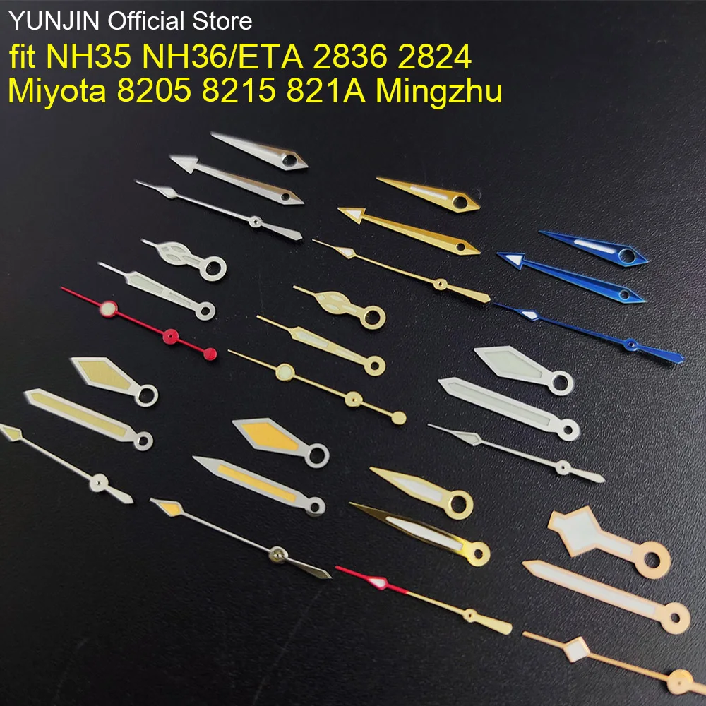 Синие светящиеся стрелки для часов NH35 NH36 ETA 2836 2824 Miyota 8205 8215 821A Mingzhu DG 2813 3804 |