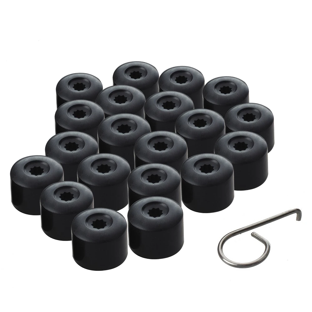 

20Pcs Car Wheel Cover Hub Nut Bolt Covers Cap 17mm Auto Tyre Screws for Volkswagen Golf MK4 Car Exterior Protection Accessories