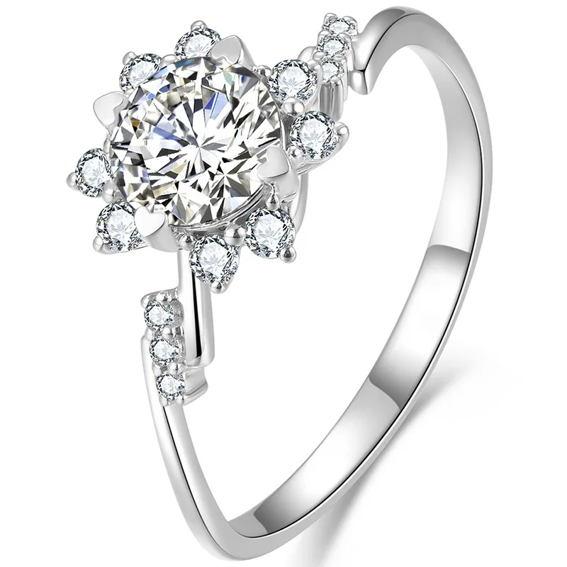 

Imitation Moissan, diamond ring, 2-carat eight hearts, eight arrows, high-carbon diamonds, Midsummer Night's Dream diamond