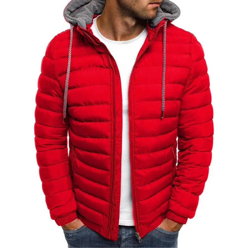 Puffer Jacket New Autumn and Winter Korean Version of Casual Cotton Clothing Men's Sports Short Loose Warm Hooded Cotton Jacket