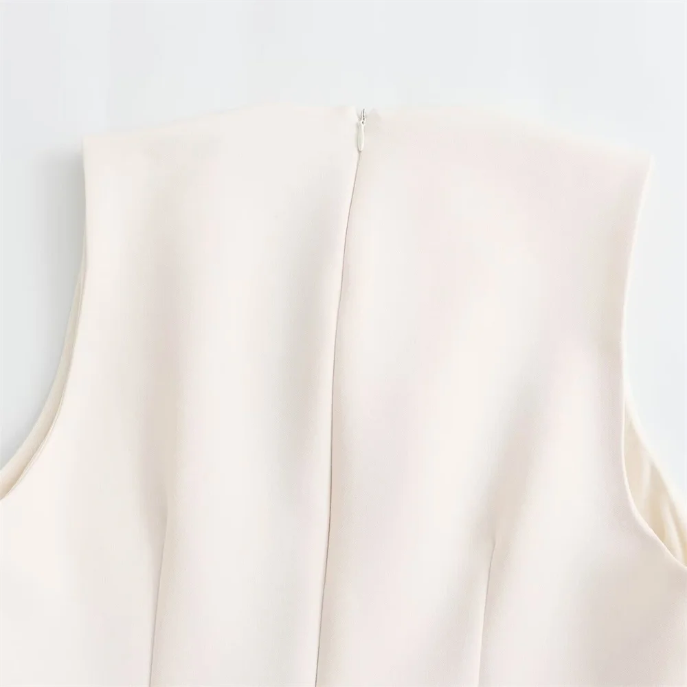 Летнее Новое Женское модное Стильное облегающее однотонное платье UNIZERA2024 без