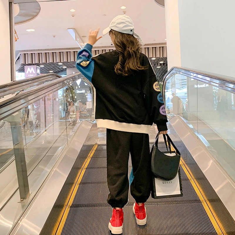 Большая детская одежда костюмы для девочек весна-осень 2022 Детские манжеты в