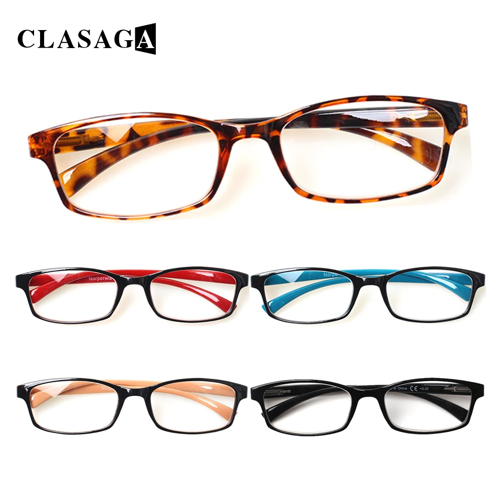 

Пружинные распашные очки для чтения CLASAGA с прямоугольной оправой для мужчин и женщин мужские HD-считыватели диоптрий + 0 ~ + 6,0