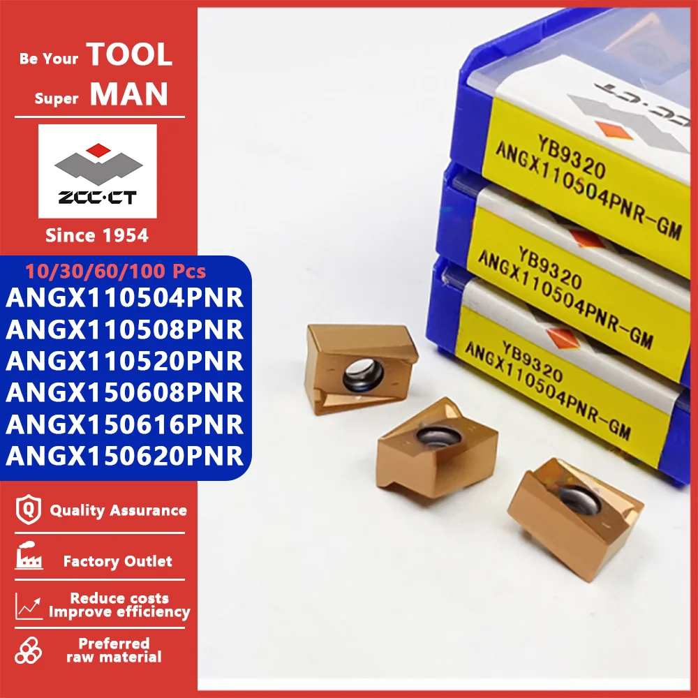 ZCCCT ANGX110504 ANGX110508 ANGX110520 ANGX150608 ANGX150616 ANGX150620 Carbide Insert Face Mill Lathe Milling CNC Tools Cutter