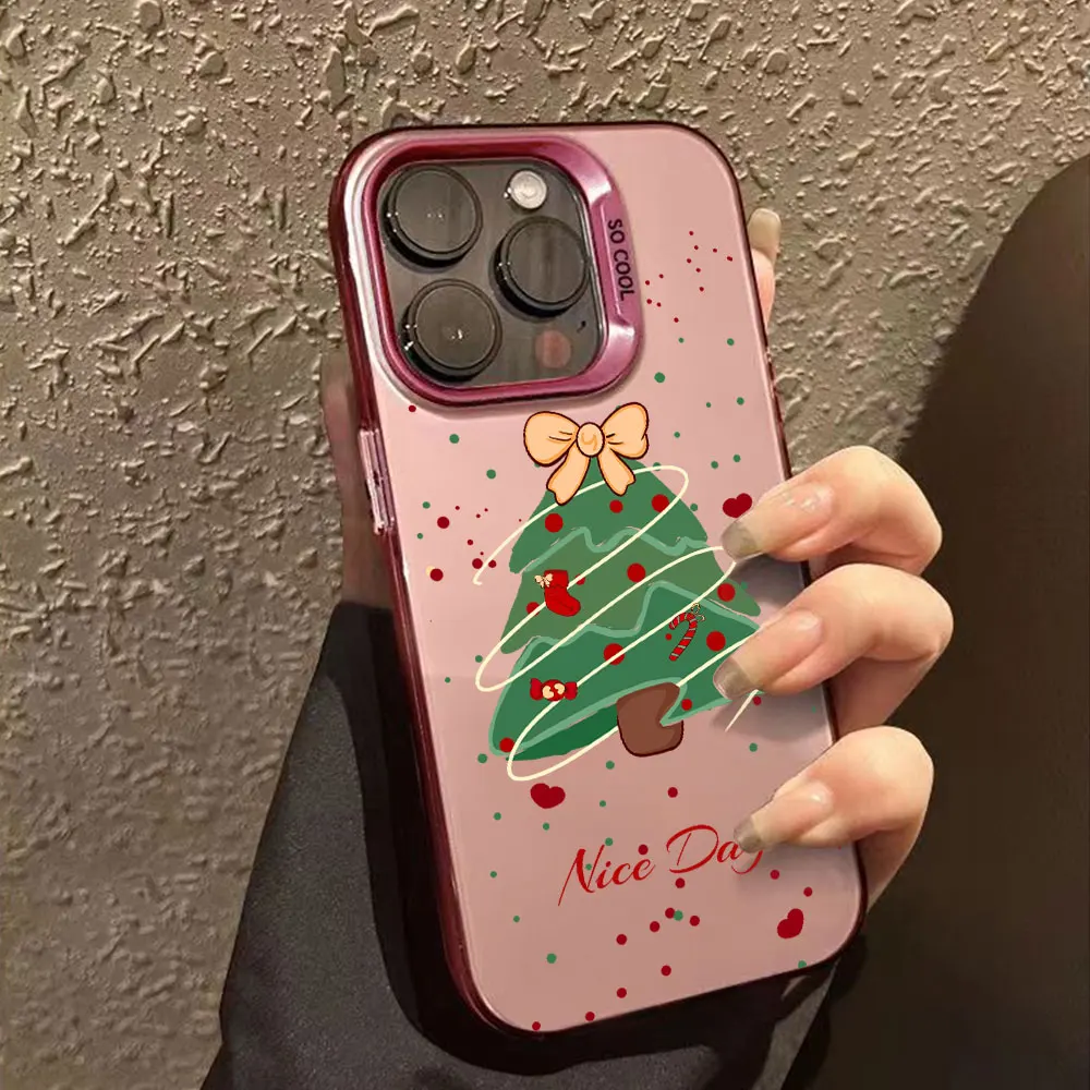 Рождественская елка венок серебряная задняя крышка для VIVO Y100 Y28 4G чехол Y36i Y35 Y35M Plus