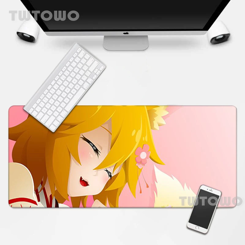 

Anime The Helpful Fox Senko Custom Skin Desk Mat MousePads MousePad Mouse Mat Gamer Non-slip HD Custom PC Desk Pad Home