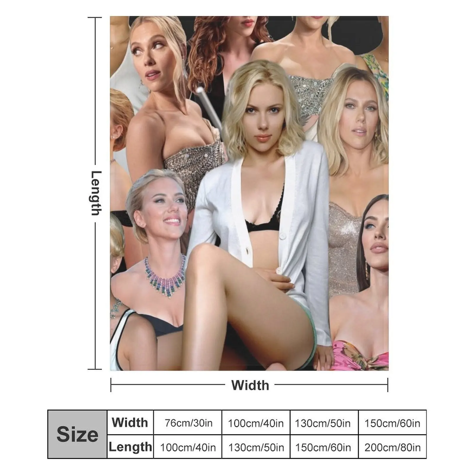 Scarlett Johansson фото коллаж плед флис