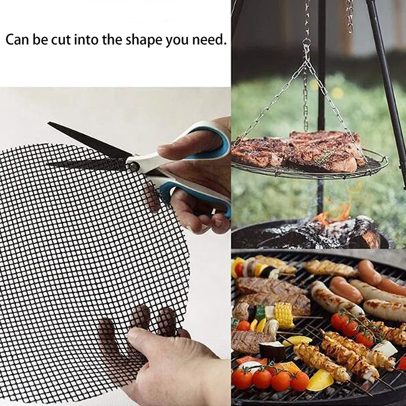 5 шт. антипригарная сетка для гриля и барбекю 33 х40 см