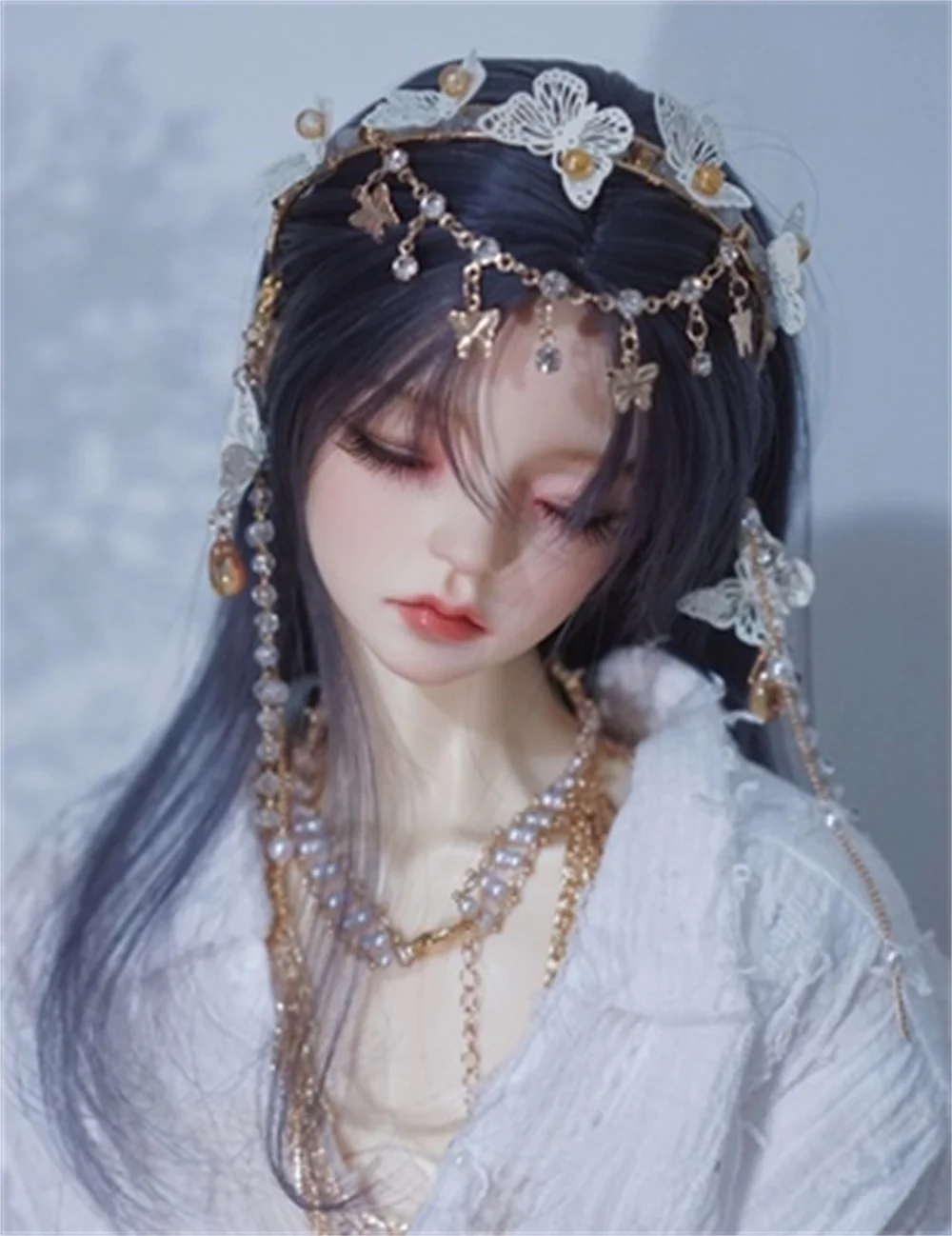 BJD doll necklace suitable for 1/3 1/4 size butterfly headband - butterfly dream doll accessories