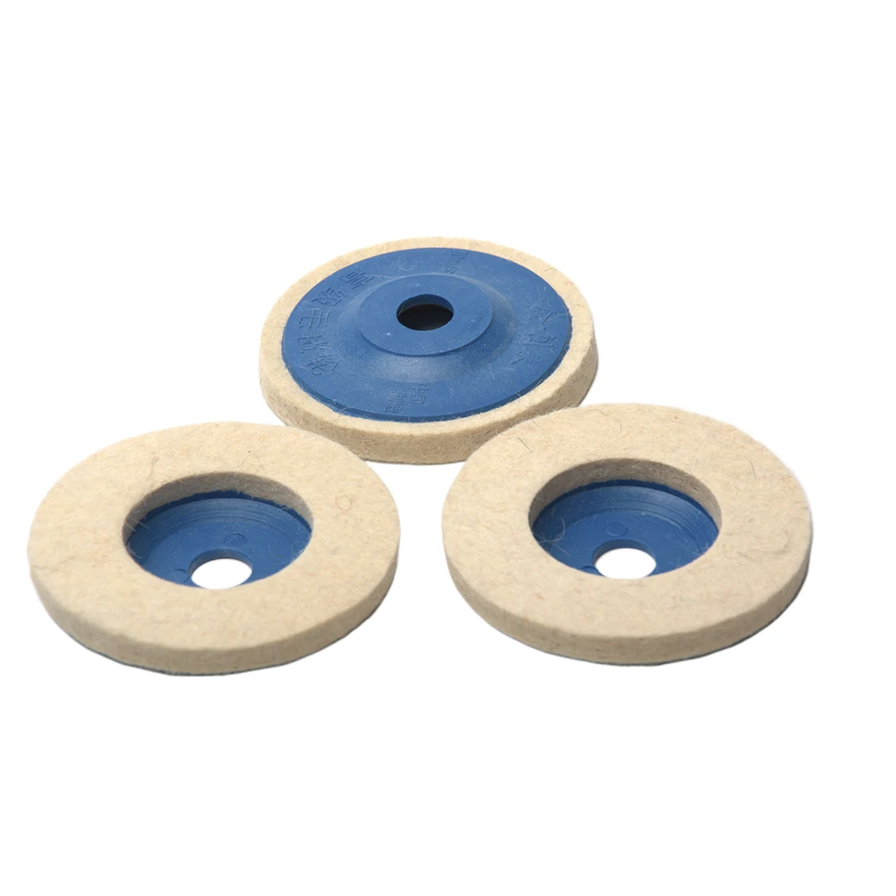 

3pcs Polishing 4inch 100mm Useful High Density Round Home Mirror Glass Multifunctional Repair Artificial Wool Wheel