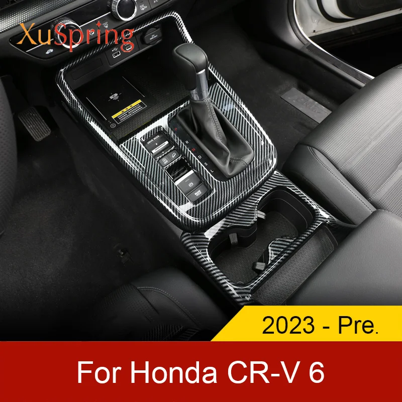 

Для Honda CR-V CRV 6 2023-Pre LHD Автомобильная консоль коробка передач Панель отделка рамка наклейка полоски украшение автомобильный стиль