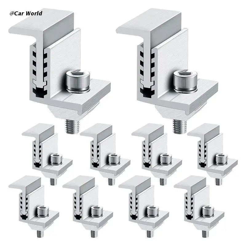 

6XDB 10Pcs 39mm Adjustable Solar Panel Mounting Bracket Clamp Wide Photovoltaic Support Solar System Accessories
