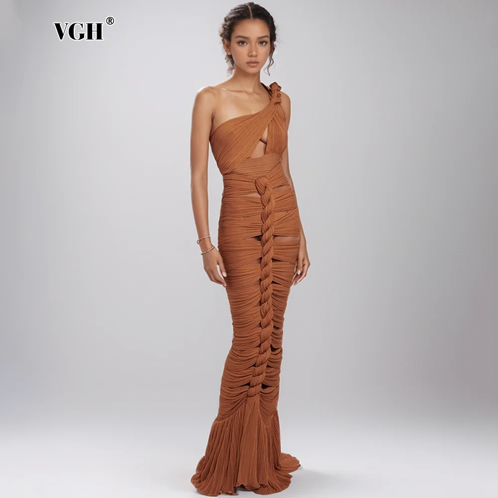 VGH сексуальные комплекты из двух предметов со складками для женщин топы без