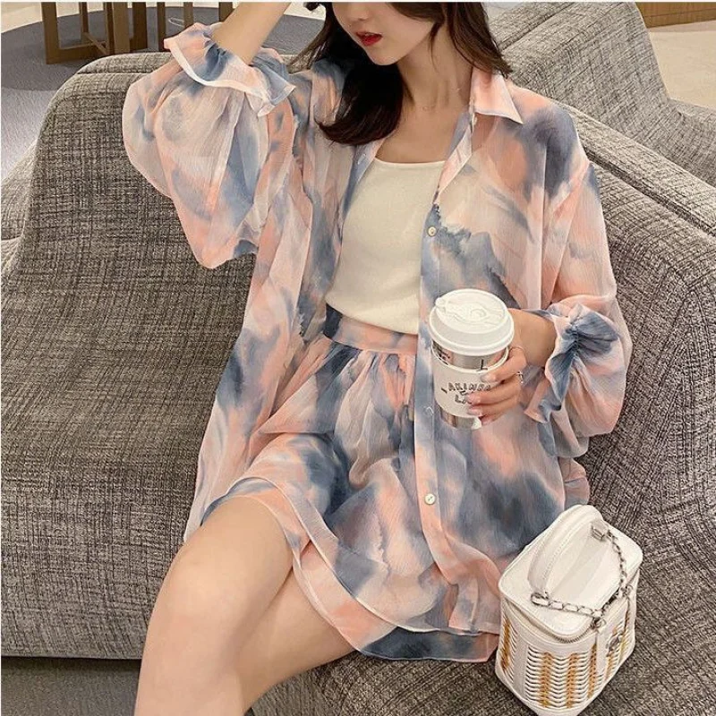 

Летнее женское платье, тонкие секции, повседневный свободный стиль для отпуска, высококлассный Плетеный дорожный солнцезащитный Комплект из трех предметов, элегантный шикарный элегантный