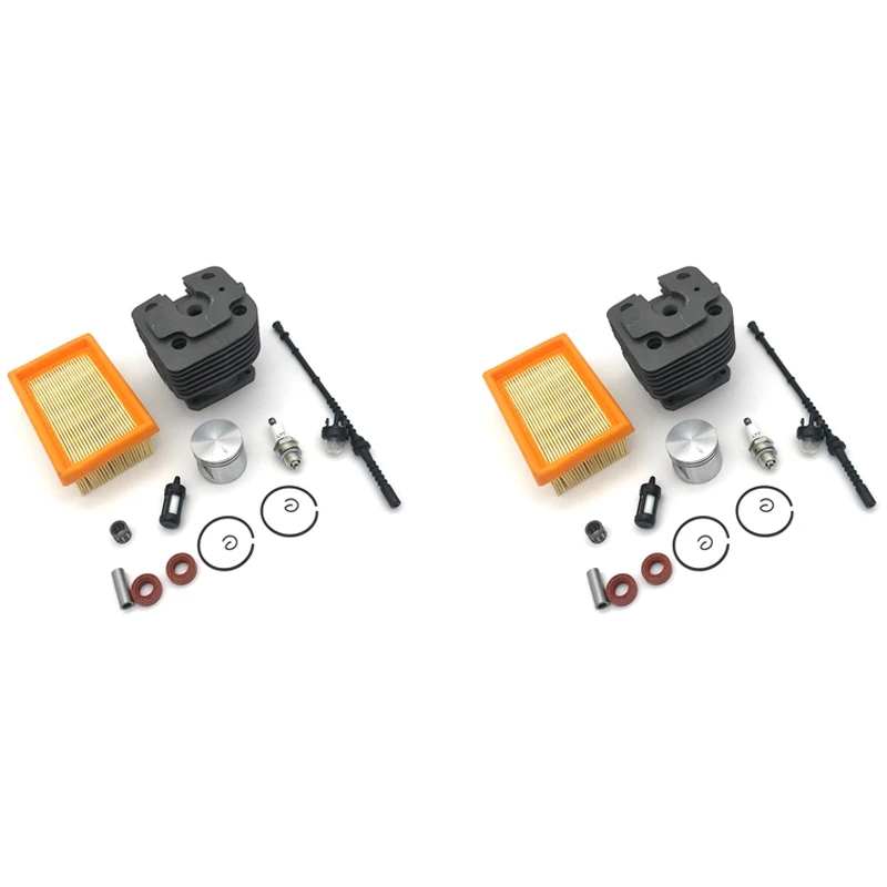 2 комплекта 42 мм комплект поршня цилиндра для Stihl FS450 FS 450 воздушный топливный фильтр линия масляное уплотнение лампа свеча зажигания триммер 4128 020 CNIM Лидер продаж