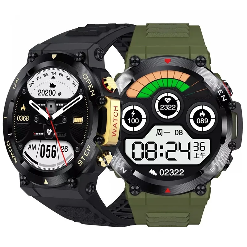 

AK45 Smart Watch Men BT Call Blood Oxygen Monitor IP67 Waterproof 400mah Large Battery Outdoor Sports Fitness Smartwatch