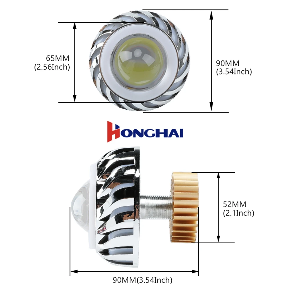 Двойные ангельские глазки мотоциклетные фары дальнего/ближнего света