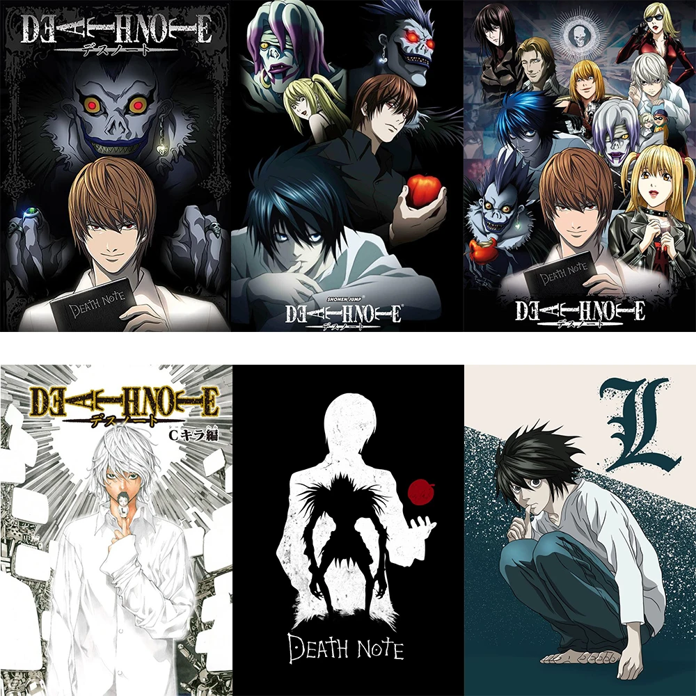 

Classic Popular Japanese Intellectual Duel Anime Death Note High-gloss Photo Paper HD Print Poster Character Wall Sticker Decor