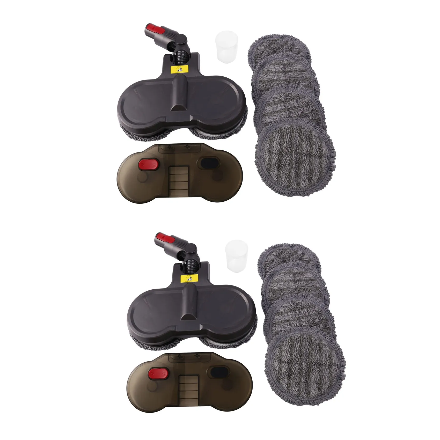 

2X Electric Wet Dry Mopping Head For Dyson V7 V8 V10 V11 Replaceable Parts With Water Tank Mop Head Mop Pads Water Cup