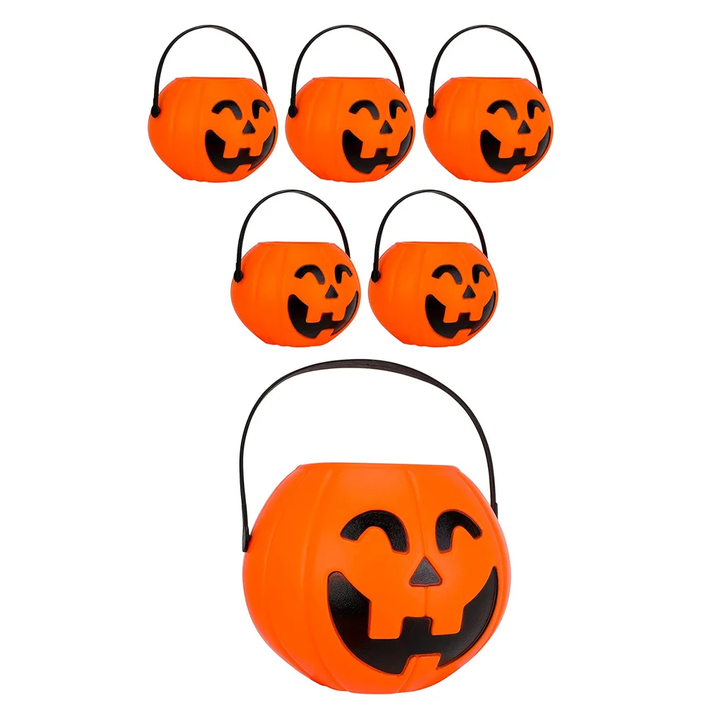 6 шт. ведро с тыквой на Хэллоуин ведра для хранения конфет рождественские