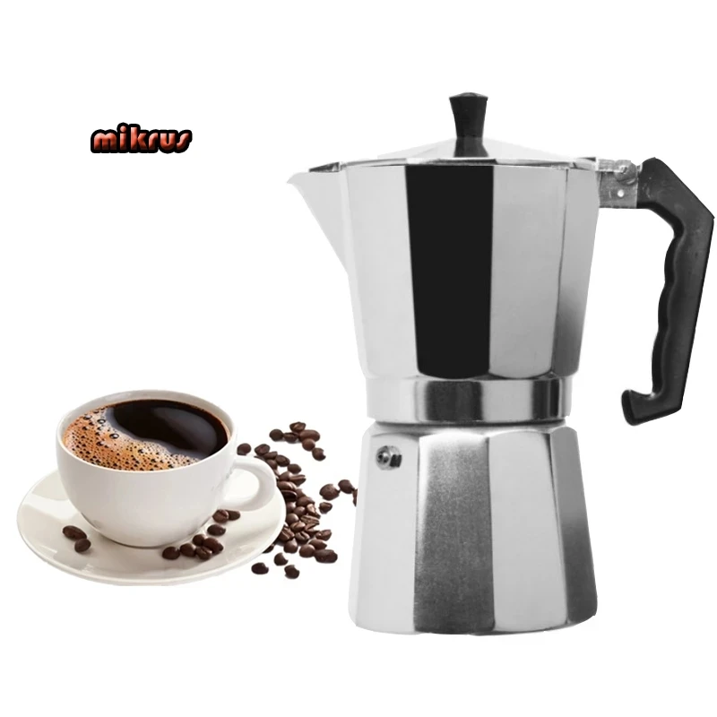 

VOCORY Coffee Maker Aluminum Mocha Espresso Percolator Pot Coffee Maker Moka Pot 1cup/3cup/6cup/9cup/12cup Stovetop Coffee Maker