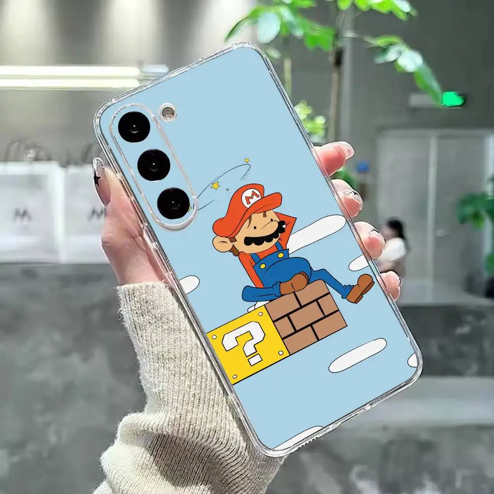 Фото Чехол для телефона Samsung Galaxy A91,80,73,72,71,53,52,32,31,22,21s,20 с рисунком Super T-MarioS Bros, прозрачный чехол №3