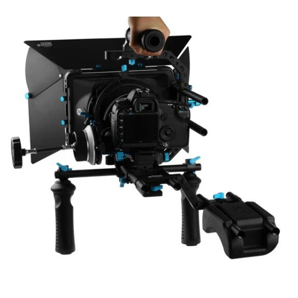 Fotga DSLR следящая фокусировка 15 мм стержневая направляющая Матовая коробка Ручка