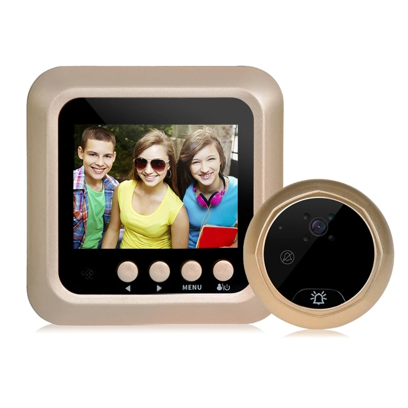

Practical WiFi Video Doorbell Camera with Multi Chime Night Vision 2.4'' LCD Screen Monitor No TF Card 3 AAA Battery